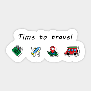 Time to Travel Sticker